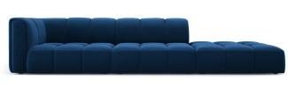 Micadoni Modulares Sofa Serena 4-Sitzer offene Seite Rechts Samtstoff Königsblau