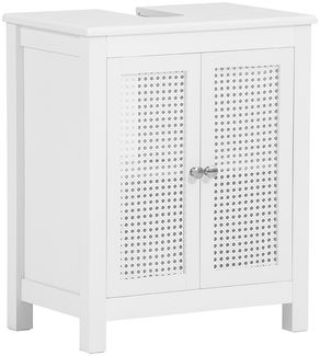 SoBuy BZR35-W Waschbeckenunterschrank, MDF, Lackiert, Weiß, 48 x 60 x 31 cm