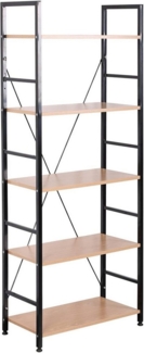 Standregal RGB9308hei Haushaltsregal 5 Ablagen Holz Stahl