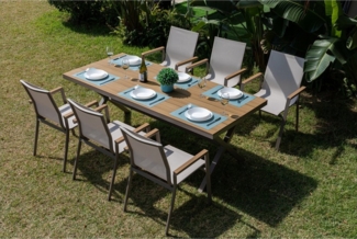 MANDALIKA Garden Gartenlounge-Set 7 tlg. Essgruppe Meran