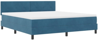 vidaXL Boxspringbett mit Matratze Dunkelblau 180 x 200 cm Stoff 3339192