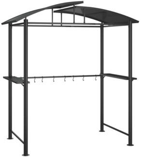 vidaXL Grillpavillon mit Seitenregalen Anthrazit 210x114x230 cm Stahl 360139