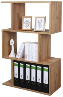 Standregal 106 x 70 x 30 cm Eiche braun – Aktenregal Bücherregal Wohnzimmer RICOO WM075-EG