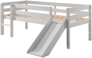 Łóżko piętrowe ze zjeżdżalnią Karolina 208x175x83 lite drewno białe 17681