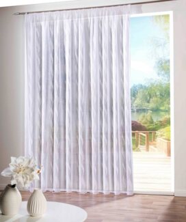 DecoHome24 Gardine Jasmin, (1 St), halbtransparent, Store