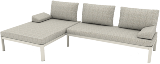BERLIN Sofa-Set, inkl. Sitz-und Rückenkissen, Aluminium- Gestell in Korallensand-matt