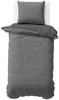 Visaggio Bettwäsche Wendebettwäsche Allergiker geeignet, Seersucker, 2 teilig, bügel- und knitterfrei, Einfarbig mit Wendeseite