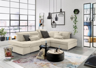 set one by Musterring Ecksofa SO 4100 mit komfortablen Federkern und Kopfteilverstellung, wahlweise mit Bettfunktion und Sitztiefenverstellung, L-Form