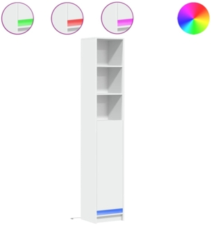 vidaXL LED-Sideboard Weiß 36x32,5x200 cm Holzwerkstoff 852124