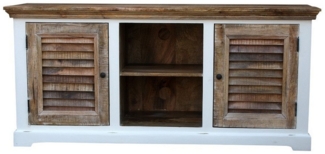 TV Board 153x70cm 'Nizza' Mango weiß natur