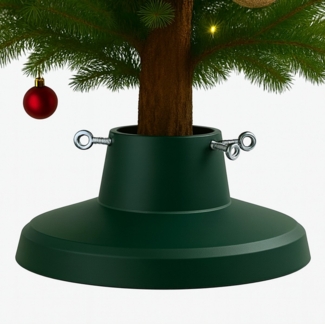 Koopman Christbaumständer Weihnachtsbaumständer Baumständer Tannenbaumständer Ø38,5cm (1-tlg), Schraubgewinde, für Ø bis 15,5cm, Kunststoff / Metall, Wassertank