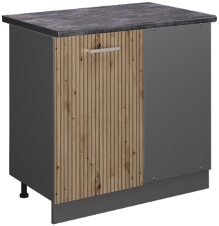 Eckunterschrank R-Line Artisan-Eiche 86 cm , AP Anthrazit Vicco