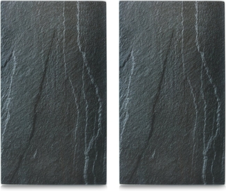 Zeller 2-tlg. Schiefer Herdabdeckplatten aus Glas Maße: 52 x 30 cm