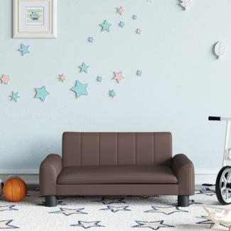 vidaXL Kindersofa Braun 70x45x30 cm Kunstleder