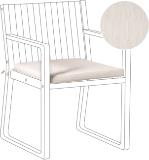 Gartenstuhlkissen SASSARI PREMIUM 46 x 46 cm Hellbeige