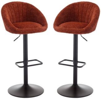 WAHSON OFFICE CHAIRS Barhocker höhenverstellbar drehbar Barstuhl aus Handtuchstoff 2er Set