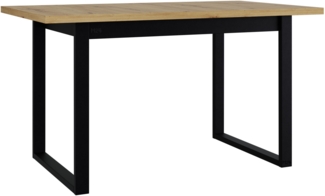 Esstisch Idunes III M (Farbe: Artisan Eiche - L / Schwarz Metall)