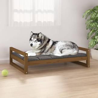 vidaXL Hundebett 105,5 x 75,5 x 28 cm Massivholz Kiefer, Honigbraun