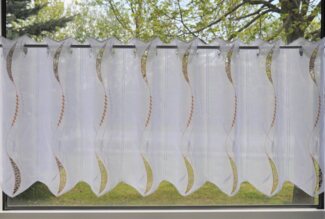 Stickereien Plauen Panneaux Elina, Stangendurchzug (1 St), halbtransparent, Voile