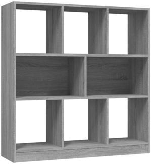 vidaXL Bücherregal Grau Sonoma 97,5x29,5x100 cm Holzwerkstoff 826379