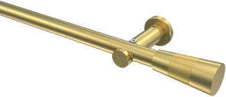 Gardinenstangen-Set Platon Tanara 120 cm, 1-läufig (ohne Ringe), 20 mm Ø Messing-Optik