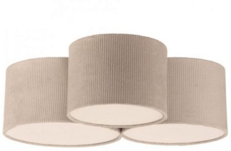 Licht-Erlebnisse Deckenleuchte ZENTIS, ohne Leuchtmittel, Stoff Beige E27 3-flammig Modern