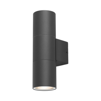 Braytron LED Wandleuchte Außen Anthrazit Zylinder GU10 UP&Down Außenwandleuchte Modern IP44