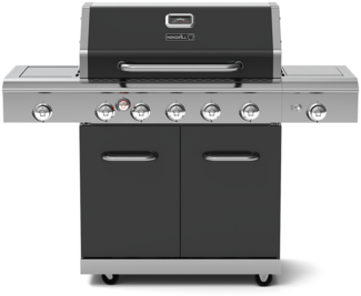 Nexgrill BBQ Gasgrill "Deluxe", silber / schwarz,5 Brenner, 1 Seitenkochfeld, 1 Infrarot Seitenbrenner