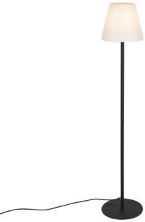 Qazqa Außen-Stehlampe Virginia fl, ohne Leuchtmittel, E27, Schwarz, Modern, Edelstahl, 1-flammig