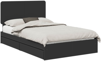 vidaXL Aufbewahrungsbett Schwarz 135 x 190 cm Holzwerkstoff 3412694