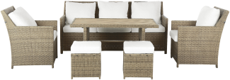 Lounge Set mit Tisch FONTI Braun