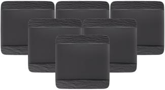 Villeroy & Boch Manufacture Rock Speiseteller 28 x 28 cm 6er Set - DS