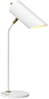 Schreibtischlampe, Stahl, Messing, Weiß, H 57,5 cm