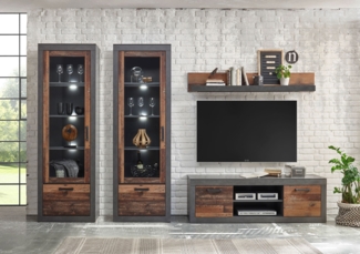 Brooklyn Wohnwand 283cm matera old mix dekor Wohnzimmer Anbauwand