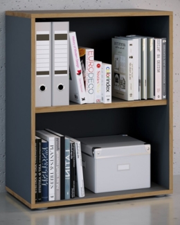 VCM Aktenregal Holz Büro Regal Bücher Ordner Aktenregal Salia 2f