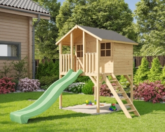 Stelzenhaus Tom / Toby mit Rutsche pastell grün