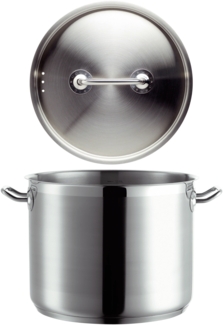 Mäser 926101 Professional I Gemüsetopf mit Deckel, Ø 28cm, Edelstahl 18/10, silber