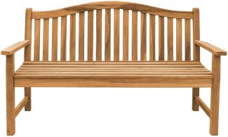 Gartenbank Catania Teak Massivholz Grün 150 cm