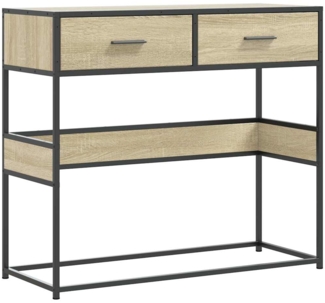 vidaXL Konsolentisch Sonoma-Eiche 90x35x80 cm Holzwerkstoff 849175