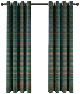 Qelus Vorhang Plaid Karo Fenstervorhang Ösenvorhänge für Wohnzimmer Schlafzimmer, (2 St), 132x160 cm,132x213 cm,132x241 cm,132x274 cm