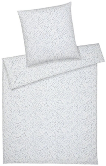 Elegante Bettwäsche Elegante Flanell Bettwäsche Preppy 26016-2 Blümchen Blau Grün 135x200, Soft Flanell, 2 teilig, Hergestellt in Deutschland