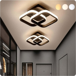 Forrlite Deckenleuchten LED Dimmbar Deckenleuchte 3-Farbige Decken-Lampe, LED fest integriert, Warmweiß, Neutralweiß, Kaltweiß, Wohnzimmer Flur Eingang