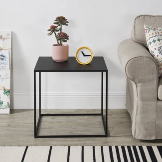 en. casa Beistelltisch, »Mandal« Couchtisch Design Nachttisch schwarz
