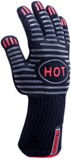 culinario Grillhandschuh/Backhandschuh, Profi Topflappen, bis 250 °C hitzebeständig, mit extra langem 11 cm Bund