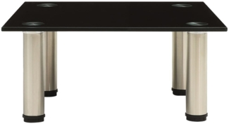 vidaXL TV-Tisch 40x35x17 cm Schwarz Hartglas 322758