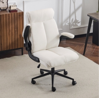 VINGLI Bürostuhl Ergonomischer Schreibtischstuhl mit hochklappbarer Armlehne, Wippfunktion 105°-120°, Höhenverstellbar, 150KG Belastbarkeit