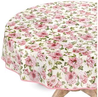 ANRO Tischdecke Wachstuchtischdecke Gartentischdecke Wachstischdecke (Einzelstück 1-tlg), Glatt Rund 100cm wasserabweisend mit Saum