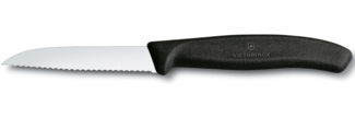 VICTORINOX Kochmesser silber, schwarz glänzend, poliert, Klinge: 8,0 cm