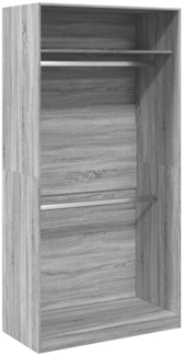 vidaXL Kleiderschrank Grau Sonoma 100x50x200 cm Holzwerkstoff 3307806