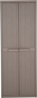 vidaXL Gartenschrank Braun 65x45x172 cm PP Holz-Optik 151241